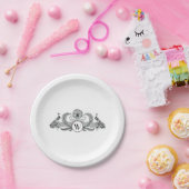 Vintage Pauw Monogram Papieren Bordje (Feest)