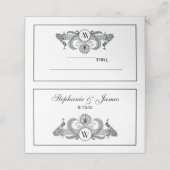 Vintage Pauw Monogram Plaatskaartje (Buitenkant ongevouwen)