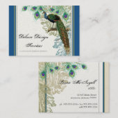 Vintage Pauw, Veren - Elegante Visitekaartjes (Voorkant / Achterkant)