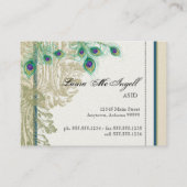 Vintage Pauw, Veren - Elegante Visitekaartjes (Achterkant)