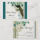 Vintage Pauw, Veren - Elegante Visitekaartjes (Voorkant / Achterkant)