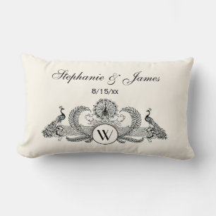 Vintage Pauwen Monogram Ivoorkleurig BG Kussen