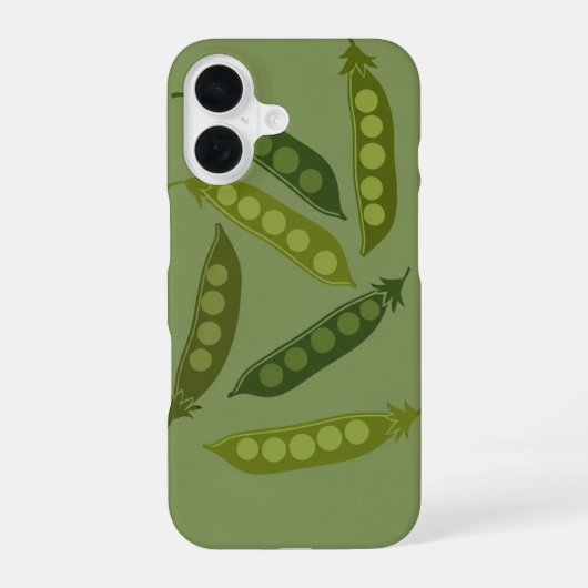 Vintage Pea Pod Pattern iPhone 16 Hoesje (Achterkant)