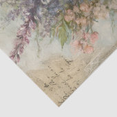 Vintage Peach Floral Bouquet Ephemera Decoupage Tissuepapier (Detail)