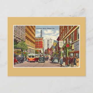 Vintage Peachtree Street Atlanta GA Briefkaart