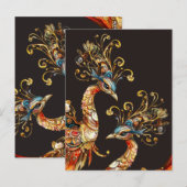 vintage peacock circus carnival entertainment briefkaart (Voorkant / Achterkant)