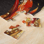 vintage peacock circus carnival entertainment legpuzzel (Zijkant)