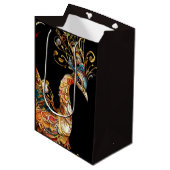 vintage peacock circus carnival entertainment medium cadeauzakje (Voorkant Gekanteld)