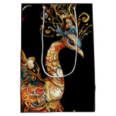 vintage peacock circus carnival entertainment medium cadeauzakje (Achterkant)