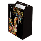 vintage peacock circus carnival entertainment medium cadeauzakje (Achterkant Gekanteld)