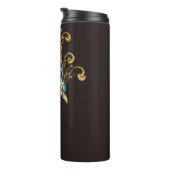 vintage peacock circus carnival entertainment thermosbeker (Geroteerd rechts)