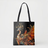 vintage peacock circus carnival entertainment tote bag (Voorkant)