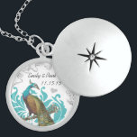 Vintage Peacock Jubileum Ketting<br><div class="desc">De Kettingen van de Weddenschap van het huwelijk van het huwelijk - om achtergrondkleur te veranderen - klik aanpassen - geef uit - kies laatste hulpmiddel in daling onderaan menu en kies van één van de getoonde kleuren of ga uw rgb hexcode voor uw kleur van de douanebruiloft in -...</div>