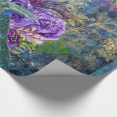 Vintage Peacock voor alle gelegenheden Cadeaupapier (Hoek)