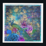 Vintage Peacock voor alle gelegenheden Servet<br><div class="desc">Verkrijgbaar in verschillende producten. Wist u dat u dit ontwerp kunt overbrengen naar om het even welke producten die u door zich wilt. Als je niet weet hoe,  kun je in mijn artikel kijken hoe je: www.giftforallseason.com/blog/new-option-at-zazzle-store</div>