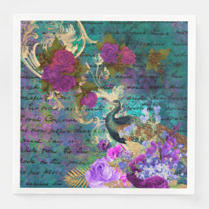 Vintage Peacock voor alle gelegenheden Servet