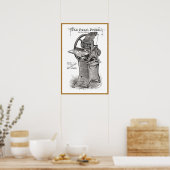 Vintage Pearl letterpress poster (Keuken)