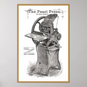 Vintage Pearl letterpress poster (Voorkant)