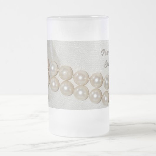 Vintage Pearls Elegant Matglas Bierpul (Center)