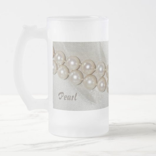 Vintage Pearls Elegant Matglas Bierpul (Links)