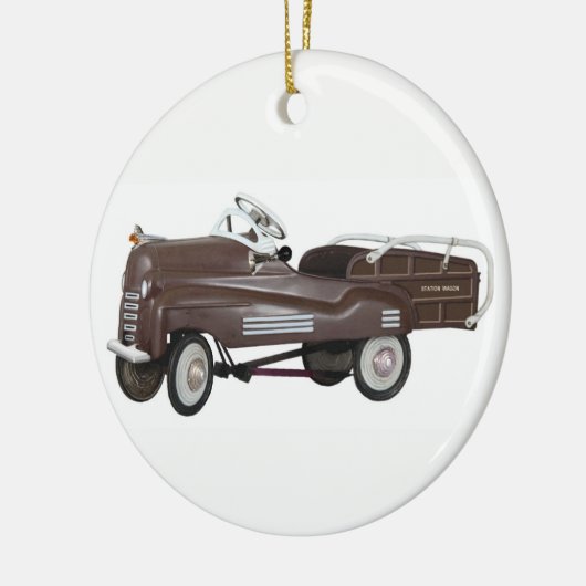 Vintage Pedal Car Keramisch Ornament (Links)