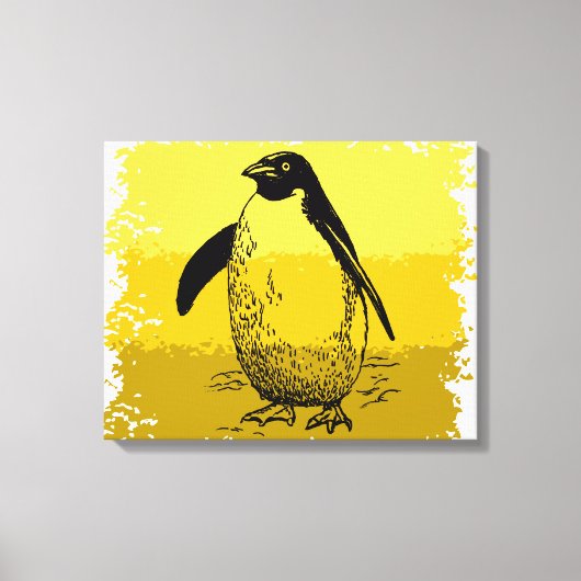 Vintage Penguin Canvas Afdruk (Voorkant)