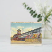 Vintage Penna RR Station Wilmington Delaware Postc Briefkaart (Staand voorkant)