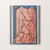 Vintage Pennsylvania Map 11x14 Jigsaw Puzzle Legpuzzel (Verticaal)