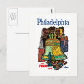 Vintage Pennsylvania Philadelphia Liberty Bell Briefkaart (Voorkant / Achterkant)