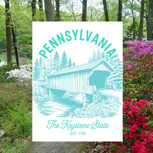 Vintage Pennsylvania Reis De Sleutelstaat Briefkaart
