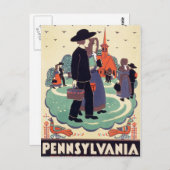 Vintage Pennsylvania Schoolhouse Briefkaart (Voorkant / Achterkant)