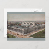 Vintage Pennsylvania Station New York Briefkaart (Voorkant / Achterkant)