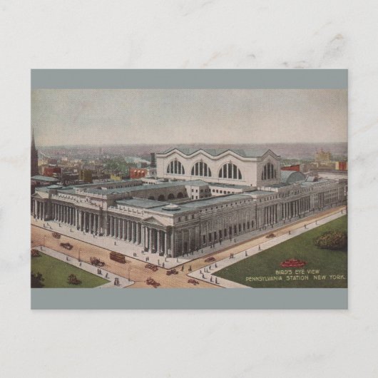Vintage Pennsylvania Station New York Briefkaart (Voorkant)