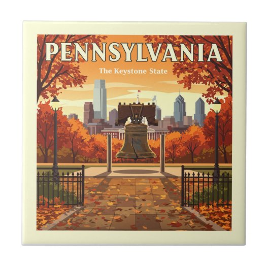 Vintage Pennsylvania Tegeltje (Voorkant)