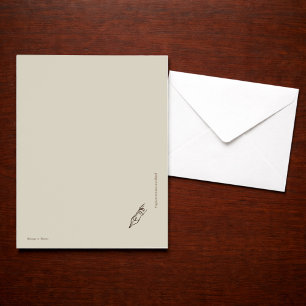 Vintage penpunt - Donkere Academische Minimalistis Briefhoofd
