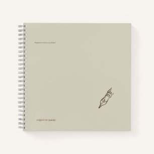 Vintage penpunt - Donkere Academische Minimalistis Notitieboek