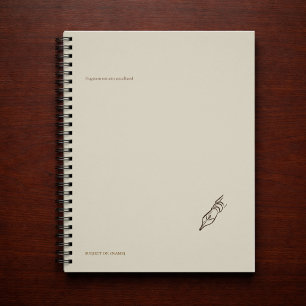 Vintage penpunt - Donkere Academische Minimalistis Notitieboek