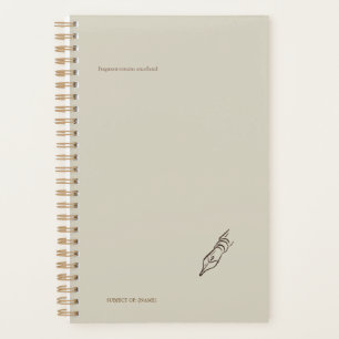 Vintage penpunt - Donkere Academische Minimalistis Planner