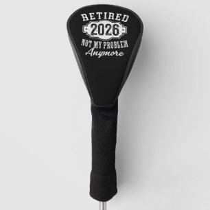 Vintage Pensioen 2026 voor Gepensioneerde Mannen e Golfheadcover