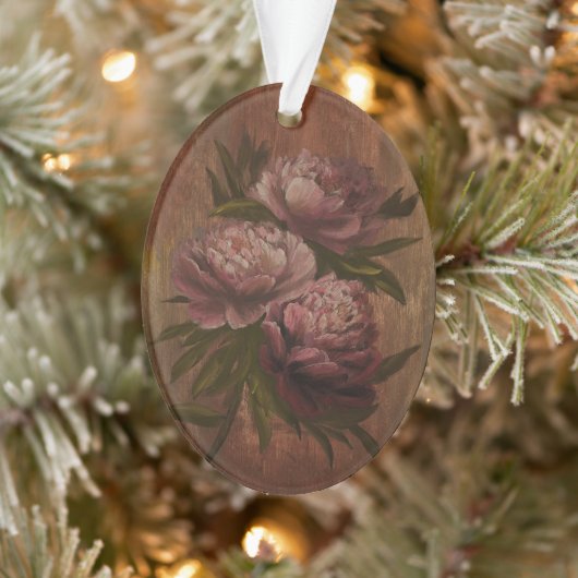 Vintage Peonies Ornament (Boom)
