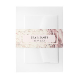 Vintage Peony Botanical Fine Art bruiloft Uitnodigingen Wikkel