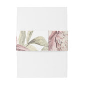 Vintage Peony Botanical Fine Art bruiloft Uitnodigingen Wikkel (Achterkant Voorbeeld)