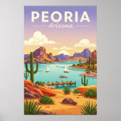 Vintage Peoria Arizona Poster (Voorkant)