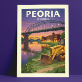 Vintage Peoria Illinois Briefkaart