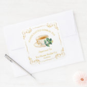 Vintage Pepermunt Thee Vierkante Label (Envelop)
