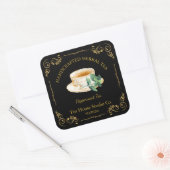 Vintage Pepermunt Thee Vierkante Label (Envelop)