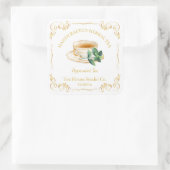 Vintage Peppermint Tea Square Label (Tas)