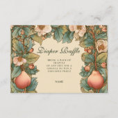 Vintage Perentuin Botanica Diapper Raffle Informatiekaartje (Voorkant)