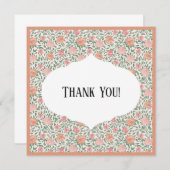 Vintage Perfect Pink & Peach Roses Notitiekaartje (Voorkant / Achterkant)