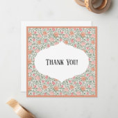 Vintage Perfect Pink & Peach Roses Notitiekaartje (Voorkant / Achterkant in situ)